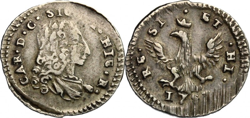 Palermo. Carlo di Borbone (1734-1759). 1/2 tarì 1751. Sp. 140. MIR 582. AG. mm. ...