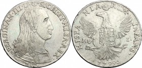 Palermo.  Ferdinando III (1759-1816).. 12 tarì 1799 sigle JU I, Giuseppe Ugo zecchiere