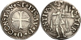 Pesaro.  Costanzo Sforza (1447-1483).. Terzo di grosso