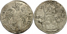 Pisa.  Repubblica a nome di Federico I (1155-1312). Grosso da 2 soldi con aquila coronata
