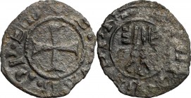 Roma.  Urbano VI (1378-1389) . Denaro paparino
