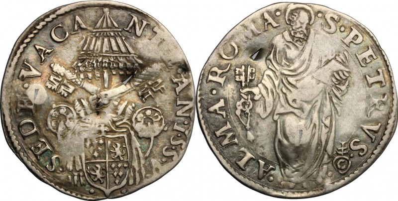 Roma. Sede Vacante (1555), Camerlengo Cardinal Guido Ascanio Sforza. Giulio 1555...