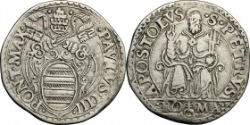 Roma.  Paolo IV (1555-1559). Testone