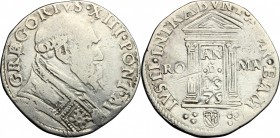 Roma.  Gregorio XIII (1572-1585).. Testone 1575
