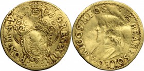 Roma.  Gregorio XIII (1572-1585). Scudo d'oro A. V