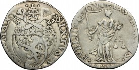 Roma.  Sisto V (1585-1590).. Testone
