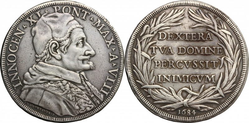 Roma. Innocenzo XI (1676-1689). Piastra 1684 A. VIII. CNI 60/64. M. 25/31 Berm. ...