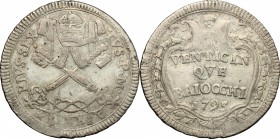 Roma.  Pio VI (1775-1779).. 25 baiocchi A. XXI, 1795