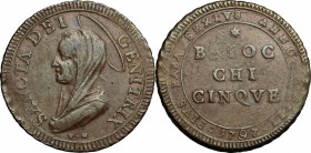 Roma.  Pio VI (1775-1799). Madonnina da 5 baiocchi 1797