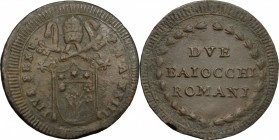 Roma.  Pio VI (1775-1799).. Due baiocchi A. XXIII
