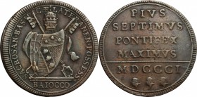 Roma.  Pio VII (1800-1823).. Baiocco 1801