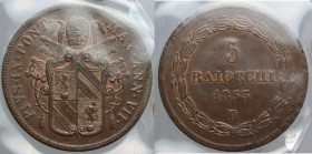 Roma.  Pio IX  (1846-1878).. 5 baiocchi A. VII, 1853
