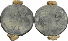 Roma.  Pio VI (1775-1799), Giovanni Angelo Braschi di Cesena. Bolla
