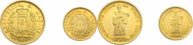 San Marino. Emissione in cofanetto 1974 comprendente 2 scudi e 1 scudo in oro