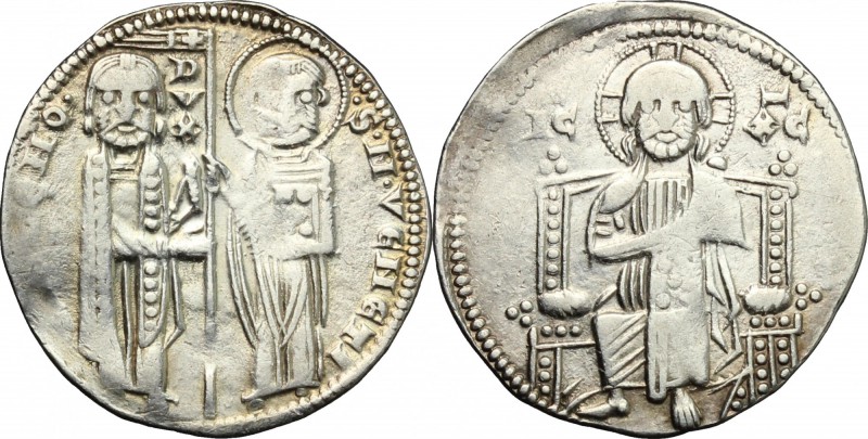 Venezia. Ranieri Zeno (1253-1268). Gosso matapan. Paol. 1. AG. g. 2.07 mm. 21.20...