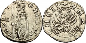 Venezia.  Andrea Contarini (1368-1382). Soldino, a destra, D (Donato Quintavalle massaro)