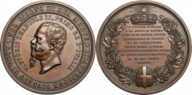 Vittorio Emanuele II  (1861-1878).. Medaglia per la morte, 1878