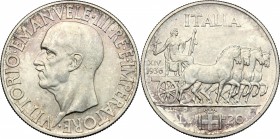 Vittorio Emanuele III (1900-1943). 20 Lire 1936 Roma