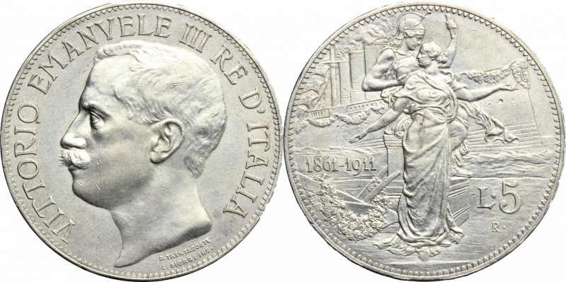 Regno di Italia. Vittorio Emanuele III (1900-1943). 5 lire 1911. Pag. 707. Mont....