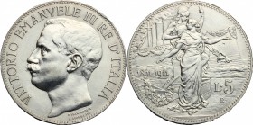 Vittorio Emanuele III (1900-1943). 5 lire 1911