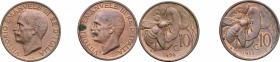 Vittorio Emanuele III (1900-1943). Lotto di due monete da 10 centesimi del 1926 (NC) e 1928 (R)