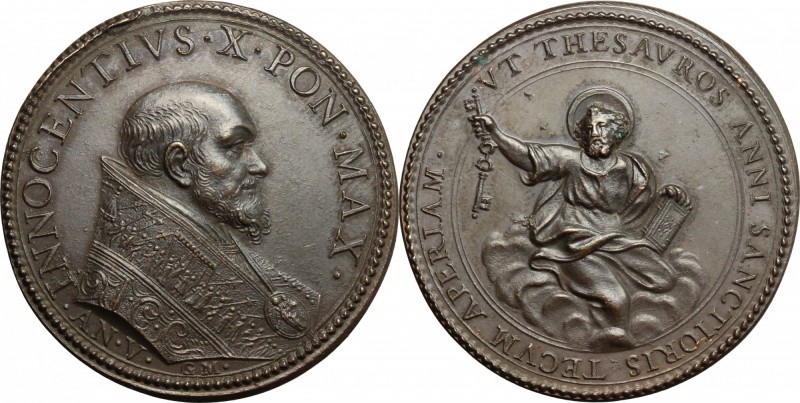 Innocenzo X (1644-1655), Giovanni Battista Pamphili di Roma. Medaglia, A. V. D/ ...