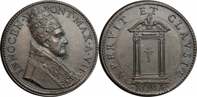 Innocenzo X (1644-1655), Giovanni Battista Pamphili di Roma. Medaglia A. VII, pe...