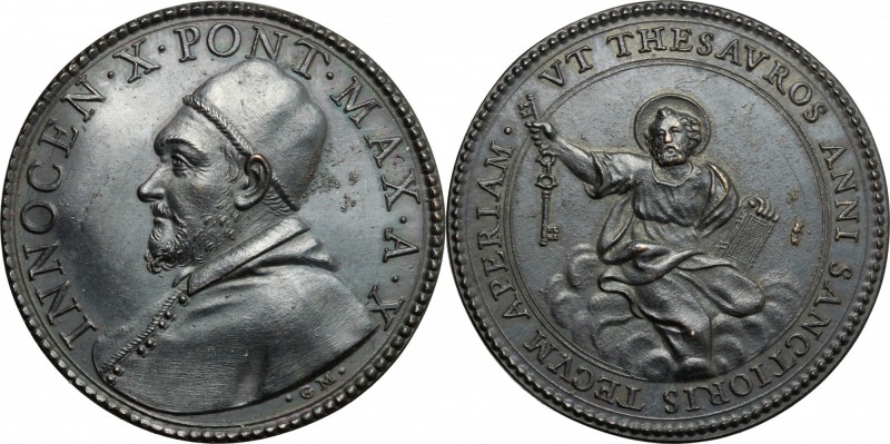 Innocenzo X (1644-1655), Giovanni Battista Pamphili di Roma. Medaglia A. X. D/ B...