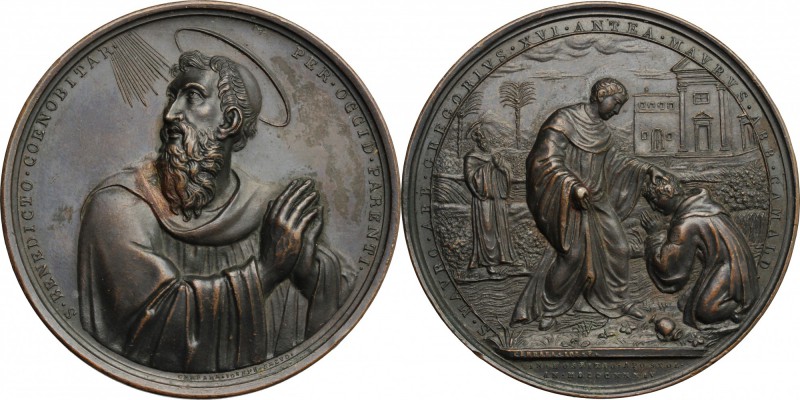 Gregorio XVI (1831-1846), Bartolomeo Alberto Cappellari di Belluno. Medaglia str...