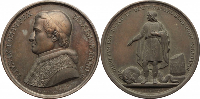 Pio IX (1846-1878), Giovanni Mastai Ferretti di Senigallia. Medaglia A. V. D/ Bu...