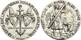 Paolo VI (1963-1678), Giovanni Battista Montini di Concesio. . Medaglia 1966 a ricordo del settantacinquesimo anniversario della Enciclica Rerum Novar...