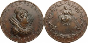 Maria de' Medici (1573-1642), Regina di Francia. . Medaglia (fine XVIII sec.) per l'insediamento della Reggenza, 1613