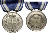 Vittorio Emanuele III (1900-1940). Medaglia al valore di Marina a Pietro Rivano, sindaco di Castelsardo. 15 luglio 1890