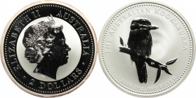 Australia.  Elizabeth II (1952 -). 2 dollars 2005 (2 oz. 999 silver)