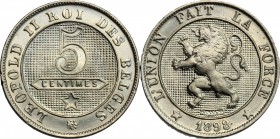 Belgium. 5 centimes 1898