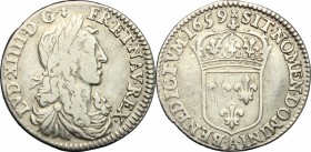 France.  Louis XIV (1643-1715). 5 sols o 1/12 d'ecu, 1659 A (Paris)
