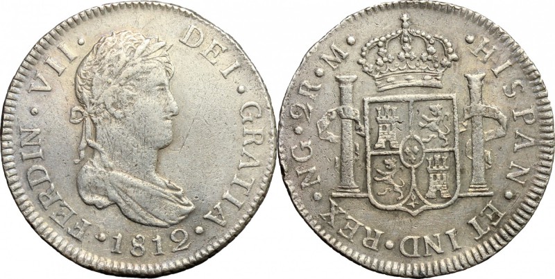 Guatemala. Ferdinand VII (1808-1833). 2 reales 1812. Peirò 695. AR. g. 6.86 mm. ...