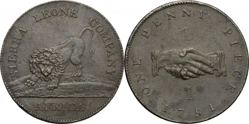 Sierra Leone. Sierra Leone Company. Penny 1791. KM 2.1. AE. g. 19.07 mm. 32.00 M...