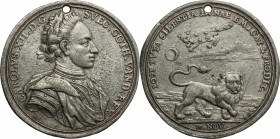 Sweden.  Charles XII of Sweden (1682-1718).. Medal 1714 for the return to Stralsund