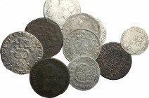 Italia Meridionale. Lotto di 10 monete in argento e rame