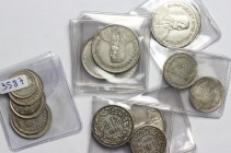 Lotto di 18 monete: Francia 5 franchi 1960, 1962, 1963, 1964, Svizzera 5 franchi 1932 (3) e 1933, 2 franchi 1931 e 1944, 1 franco 1921, 1931 (2), 1936...