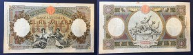 Regno d'Italia. 1'000 lire \regine mare, L'Aquila\", decreto 21 novembre 1942 firme Azzolini-Urbinini"