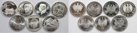 Deutsche Münzen und Medaillen ab 1945, Lots und Sammlungen. BRD. 7 x 10 Euro 2010-2011. Lot von 7 Silbermünzen. Bild ansehen Lot