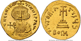 Constans II Pogonatus (AD 641-668). AV light-weight solidus of 23-siliquae (20mm, 4.26 gm, 6h). NGC MS 5/5 - 3/5, brushed. Constantinople, 6th officin...