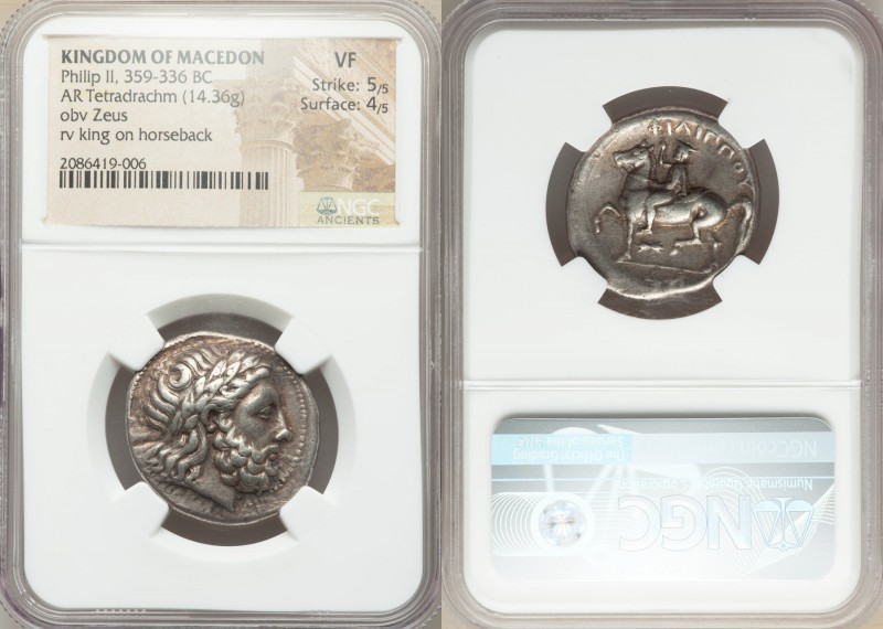 MACEDONIAN KINGDOM. Philip II (359-336 BC). AR tetradrachm (26mm, 14.36 gm, 6h)....