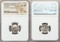 THRACIAN KINGDOM. Lysimachus (305-281 BC). AR drachm (18mm, 12h). NGC Choice XF. Posthumous issue of Magnesia, in the name and types of Alexander III ...