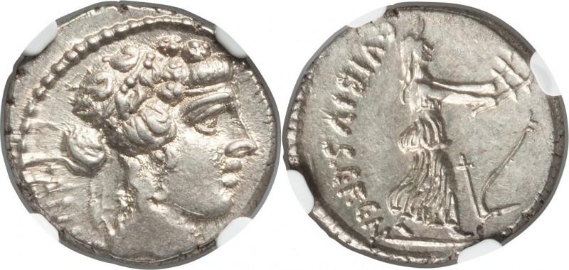 C. Vibius C.f. C.n. Pansa Caetronianus (ca. 48 BC). AR denarius (17mm, 3.95 gm, ...