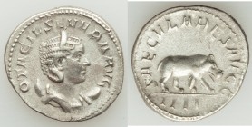 Otacilia Severa (AD 244-249). AR antoninianus (22mm, 4.40 gm, 2h). VF. Rome, 4th officina, AD 247-248. OTACIL SEVERA AVG, draped bust of Otacilia Seve...