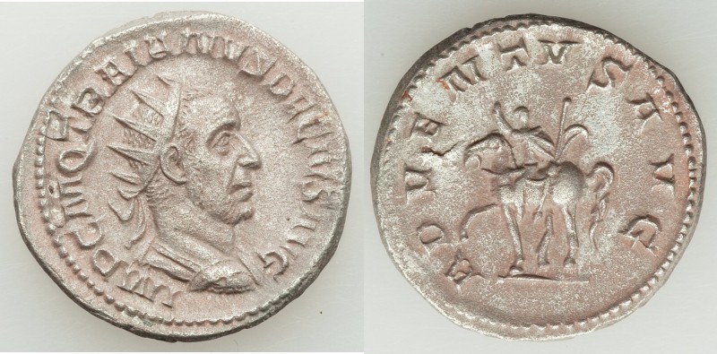 Trajan Decius (AD 249-251). AR antoninianus (22mm, 4.07 gm, 2h). VF, porous. Rom...