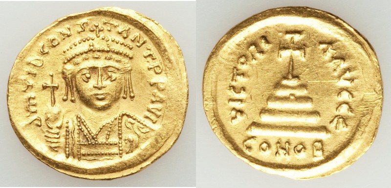 Tiberius II Constantine (AD 578-582). AV solidus (21mm, 4.40 gm, 6h). AU, scratc...